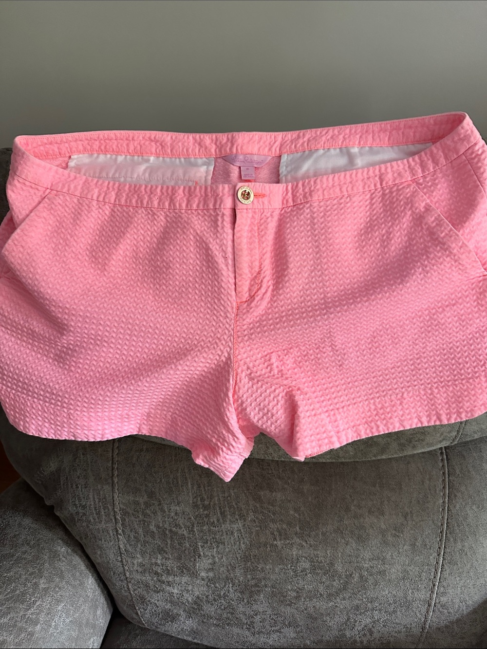 Lilly Pulitzer Pink Textured Stretch Shorts